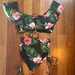 Off the Shoulder Swimsuit Set
